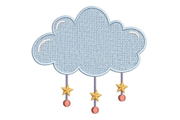 Cute Cloud with Hanging Stars and Orbs Embroidery Design Review