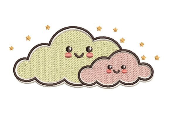 Cute Smiling Cloud Duo Embroidery Review