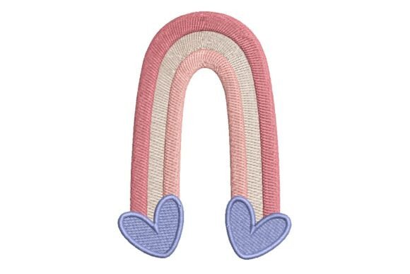Pastel Rainbow Arch with Heart Ends Design Review