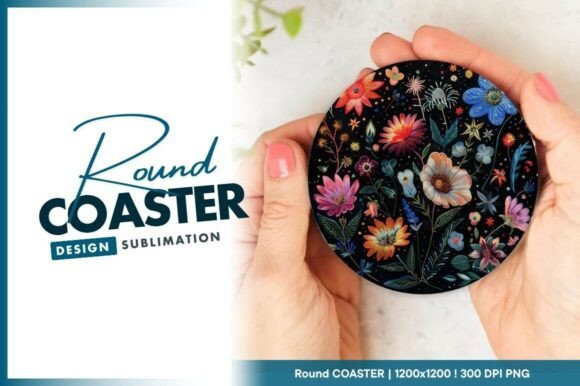 Review: Colorful Floral Embroidery Round Coaster