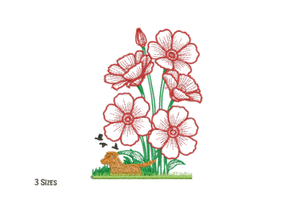 Review: Floral Dog Bird Embroidery Design for Etsy Shops