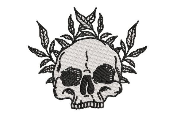 Review: Floral Skull with Leaf Crown Embroidery Design