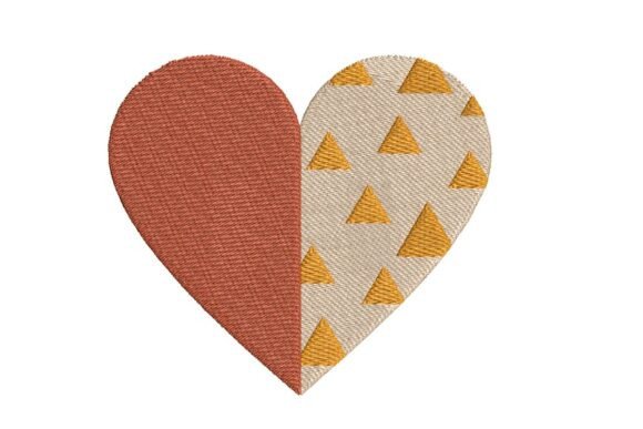 Review: Geometric Two-Tone Heart Embroidery Design