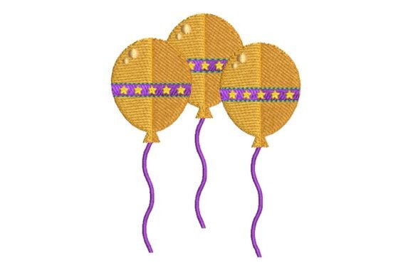 Review: Golden Balloons with Purple Star Bands