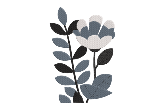 Review: Modern Blue White Floral Embroidery Design