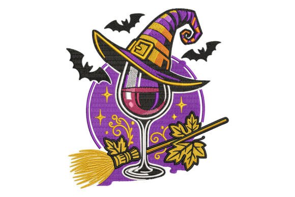 Review: Witch Wine Glass Halloween Embroidery
