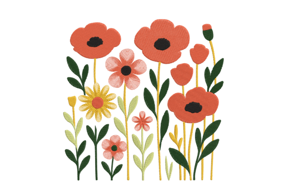 Reviewing Colorful Spring Floral Embroidery Art